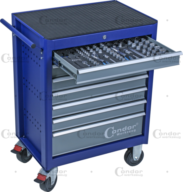 Preview: Condor Werkstattwagen mit 7 Schubladen leer